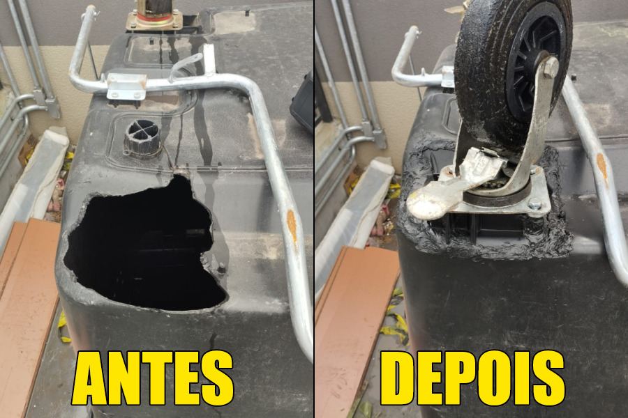 Reparo de tanque — antes e depois 6