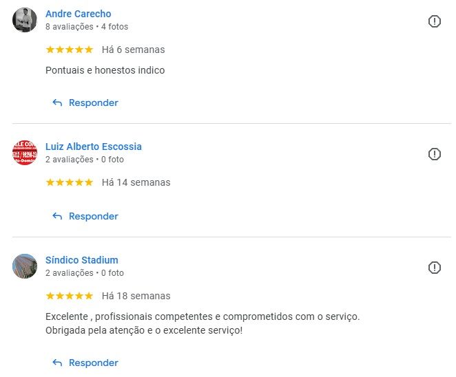 Avaliação 5 estrelas no Google